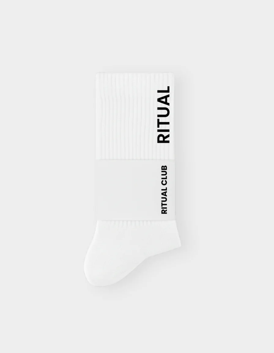 RITUAL LOGO SOCKS WHITE - Image 3